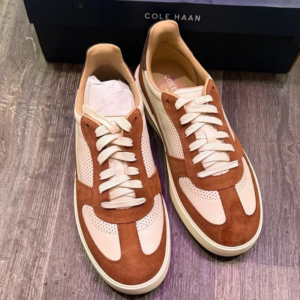 Cole Haan Grand crosscourt modern turf Sneakers in chocolate ivory • Sz 9